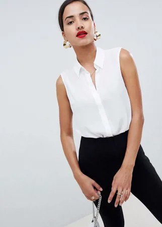 Мягкая рубашка без рукавов ASOS DESIGN-Белый