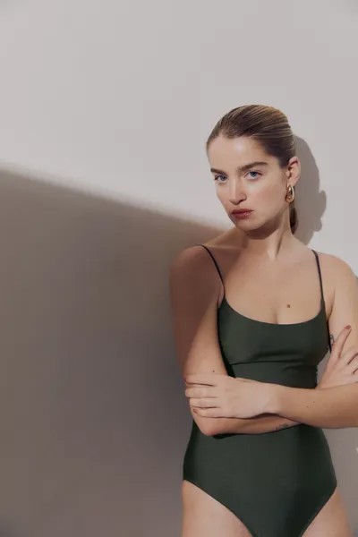 Купальник с мягкими чашками H&M, зеленый
