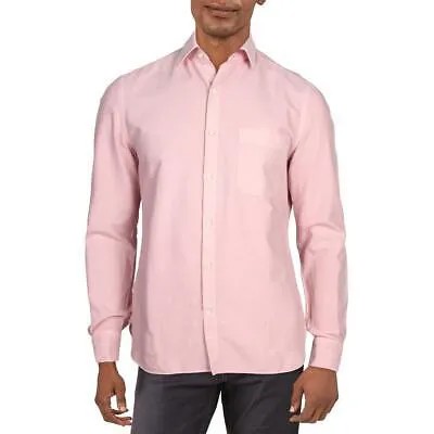 Мужская розовая классическая рубашка на пуговицах с длинными рукавами Eidos 17 43 BHFO 6329