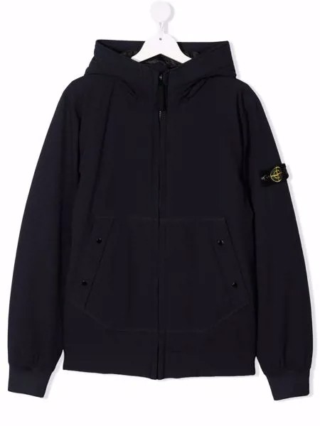 Stone Island Junior куртка на молнии с капюшоном