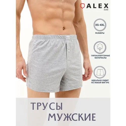 Трусы ALEX Textile, размер 2XL, серый