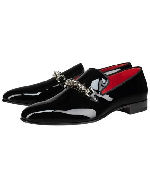 Christian Louboutin Лакированные лоферы Equiswing, черный