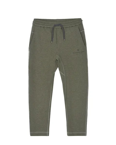 Спортивные брюки цвета хаки Brunello Cucinelli детские