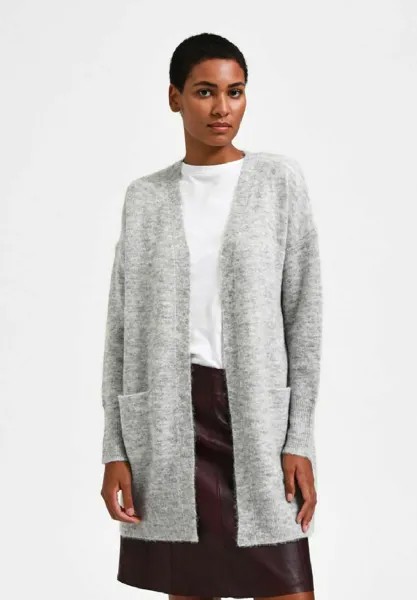 Кардиган Selected Slflulu New Long Cardigan, серый