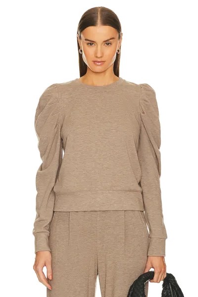 Топ Bobi Puff Sleeve Long Sleeve, цвет Muted Taupe