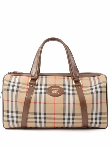 Burberry Pre-Owned сумка Boston в клетку Nova Check