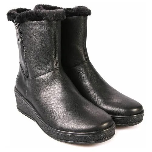 Полусапоги  Rieker Y4471-00., зимние, натуральная кожа, полнота G, размер 36, черный