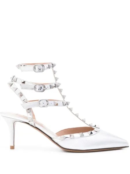 Valentino Garavani туфли Rockstud 65, серебристый
