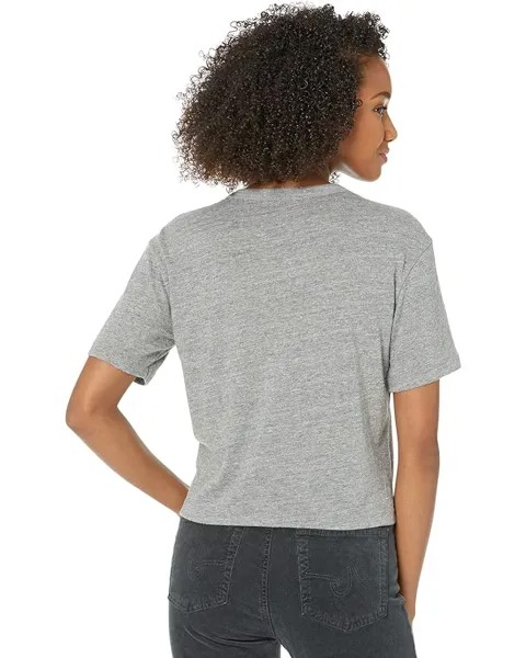 Футболка Chaser Bowie Tri-Blend Jersey Boxy Short Sleeve Crop Tee, цвет Streaky Grey