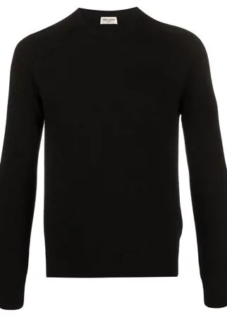 Saint Laurent кашемировый джемпер с круглым вырезом