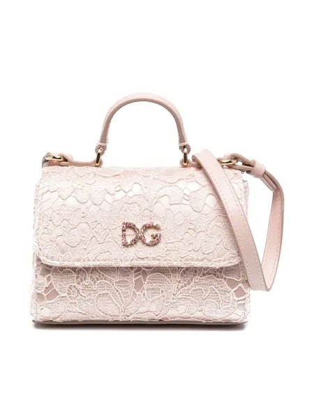 Dolce & Gabbana Kids кружевная сумка с логотипом