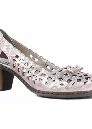 Туфли Rieker, размер 37, розовый, серебряный