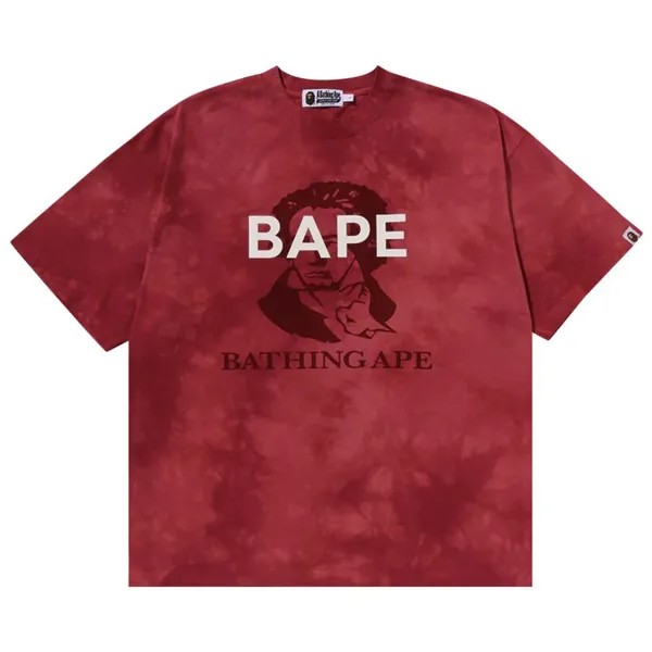 Футболка BAPE Tie Dye Bathing Ape 'Red', красный