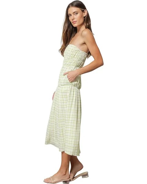 Платье line and dot Oakley Embroidered Midi Dress, цвет Green Multi
