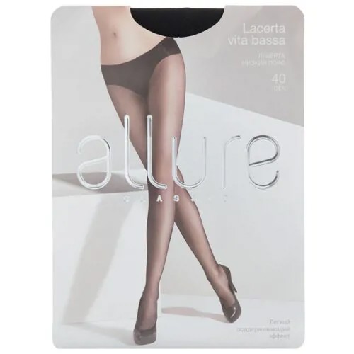 Колготки ALLURE Classic Lacerta Vita Bassa, 40 den, размер 2, nero (черный)