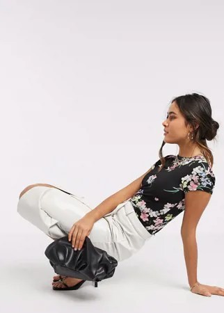 Черная приталенная футболка с принтом Ted Baker-Черный