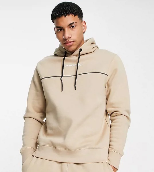 Коричневый худи с логотипом на груди DKNY Sport-Коричневый цвет