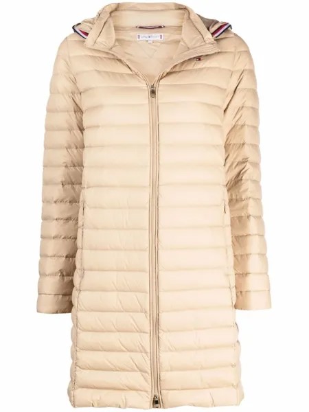 Tommy Hilfiger пуховик на молнии, нейтральный цвет