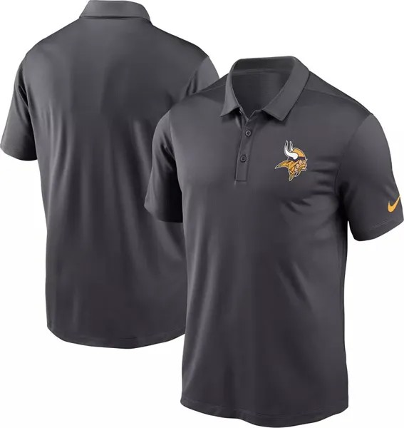 Мужская футболка-поло Nike Minnesota Vikings Franchise антрацитового цвета