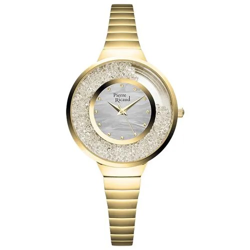 Наручные часы Pierre Ricaud P21093.114SQ женские, кварцевые, водонепроницаемые, золотой