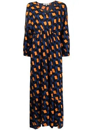 Desmond & Dempsey платье макси Ebony с геометричным принтом