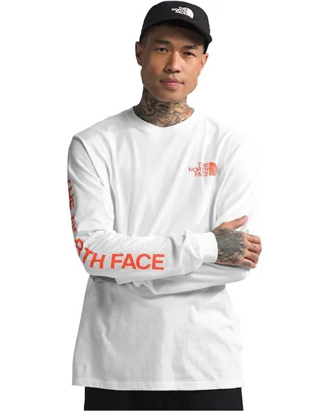 Футболка The North Face Long Sleeve Sleeve Hit Graphic, цвет TNF White/Vivid Flame