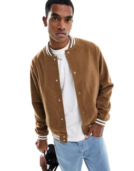 Бомбер Jack & Jones Бежевого цвета
