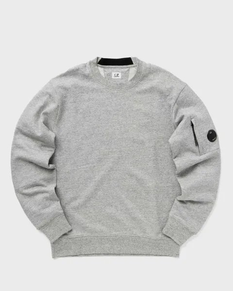 Толстовка C.P. Company Diagonal Raised Fleece Crew Neck Lens Sweatshirt, цвет greystone melange