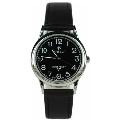 Perfect часы наручные, мужские, кварцевые, на батарейке, кожаный ремень, японский механизм GX017-009-5