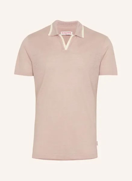 Рубашка-поло felix linen pique Orlebar Brown, розовый