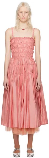 Розовое платье макси Alyssa Molly Goddard