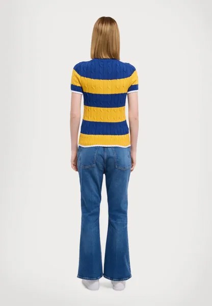 Футболка с принтом CREW CABLE STRIPE Ralph Lauren, синий