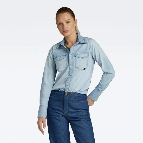 Блуза G Star Raw Langarm, цвет sun faded blue mist