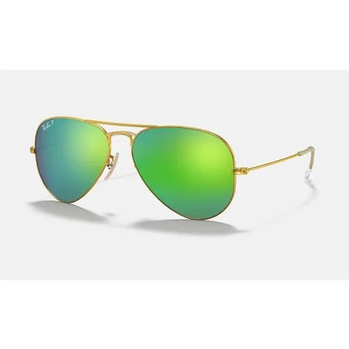 Солнцезащитные очки Ray-Ban RB3025-112/P9/58-14, золотой, зеленый