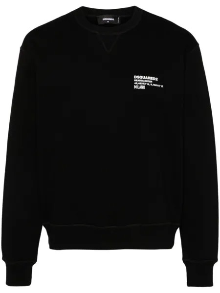 Dsquared2 хлопковая толстовка с логотипом DSQUARED2, черный
