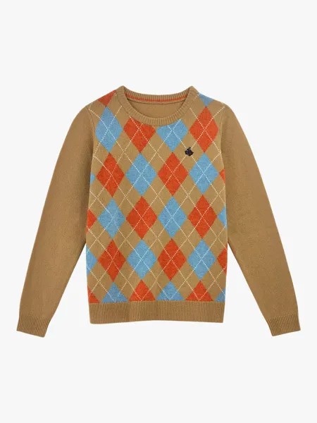 Джемпер из смесовой шерсти Harlequin Argyle Radley, кэмел