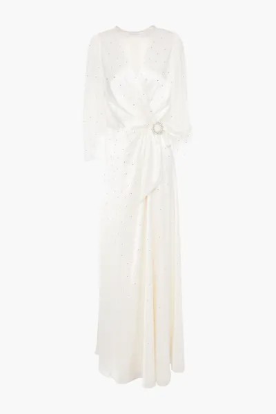 Атласное свадебное платье Magnolia с кристаллами и жоржетовыми вставками Jenny Packham, слоновая кость