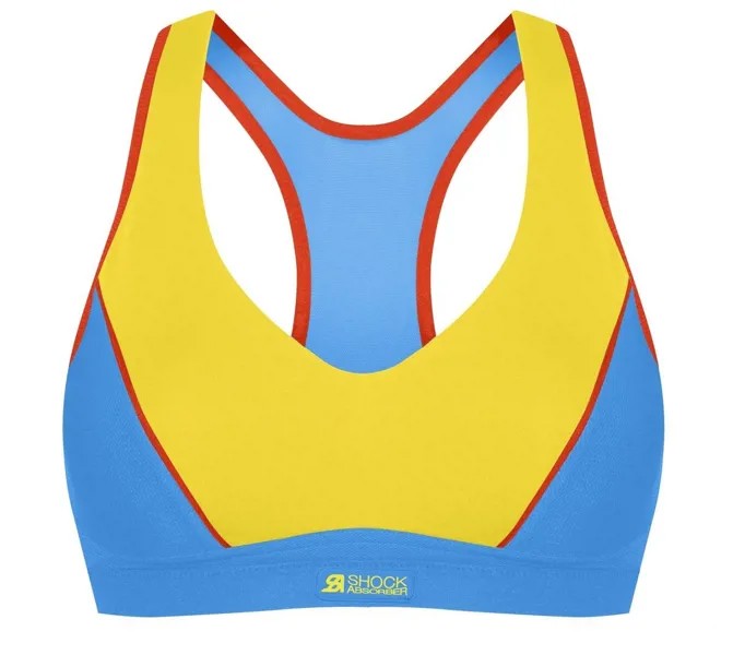 Сине-желтый спортивный бюстгальтер-топ 70A синий с желтым