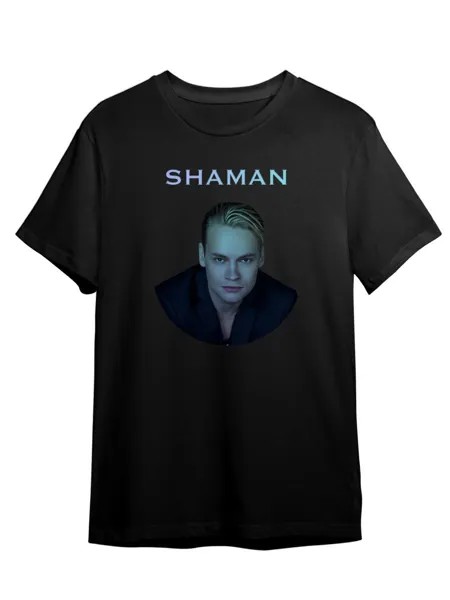 Футболка унисекс Каждому Своё Шаман/Shaman/Я русский MZSHM11 черная 3XL