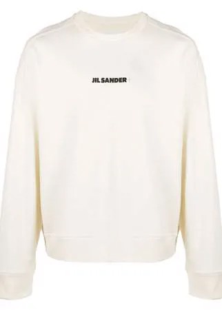 Jil Sander толстовка с вышитым логотипом