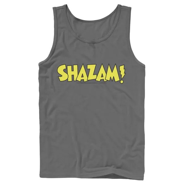 Мужская майка с жирным текстовым логотипом DC Comics Shazam