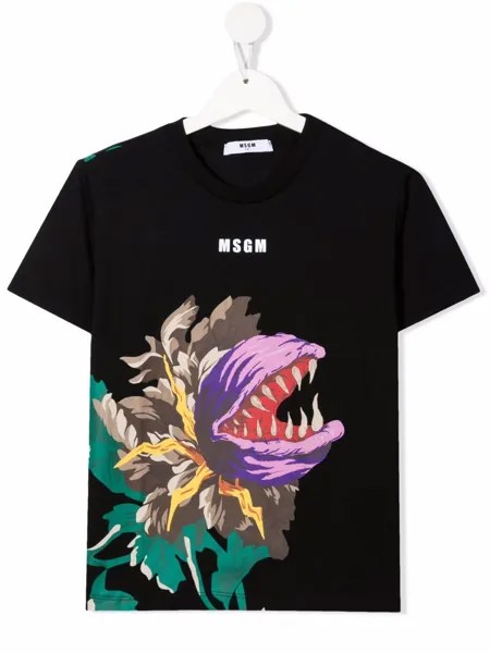 MSGM Kids футболка с графичным принтом