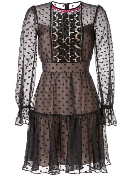 Temperley London короткое платье в горох