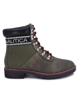 Женские походные ботинки NAUTICA Green Phoenix с круглым носком на блочном каблуке и шнуровке 6.5