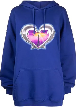 VETEMENTS худи Dolphins Heart с логотипом