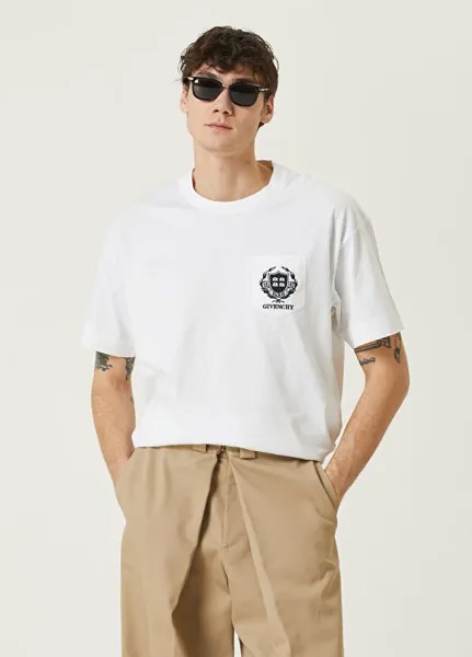 Футболка с вышитым логотипом Givenchy, белый
