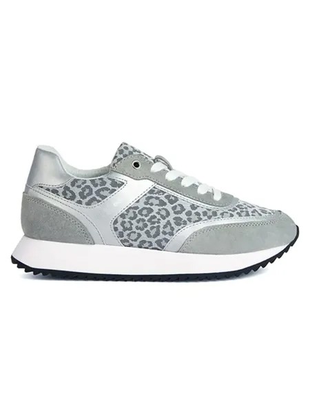 Кроссовки на шнуровке Geox, цвет silber/grau/bunt