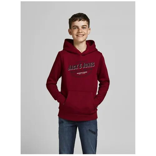Jack & Jones, джемпер-толстовка для мальчика, Цвет красный, Размер 140