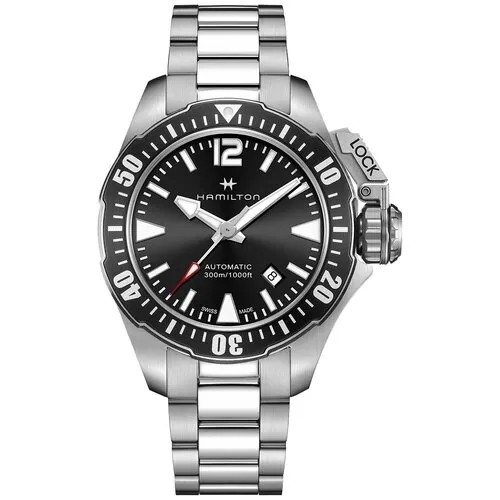 Наручные часы Hamilton Khaki Navy H77605135, серебряный, черный