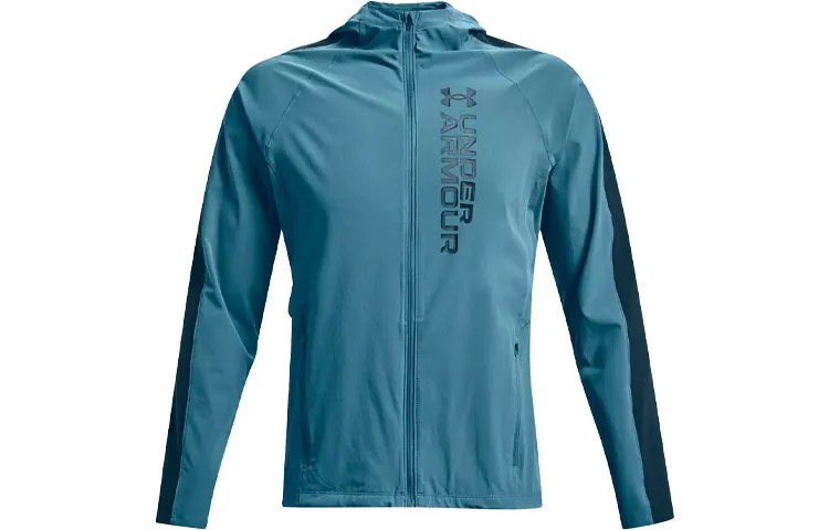 Куртка штормовая мужская фланель сине-зеленая Under Armour, зеленый